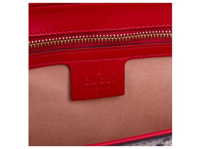 GUCCI - Borsa a spalla Padlock Gucci in tela monogrammata Rosso - vista 8