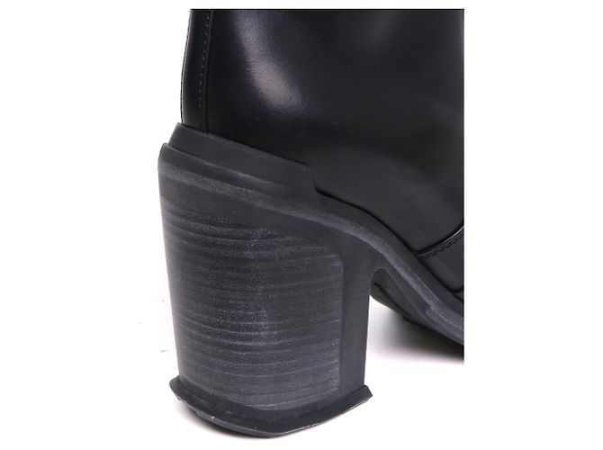 HERMÈS - Hermès boots in black leather (size 37) - view 5