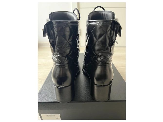 Botas Chanel de piel negra Negro - vista 4