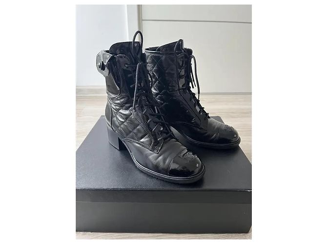 Botas Chanel de piel negra Negro - vista 5