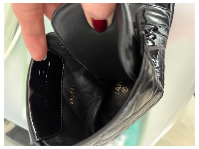 Botas Chanel de piel negra Negro - vista 8