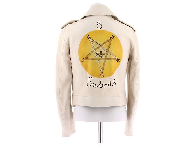 CHRISTIAN DIOR Jacken T.FR 34 Leder Beige - Ansicht 2