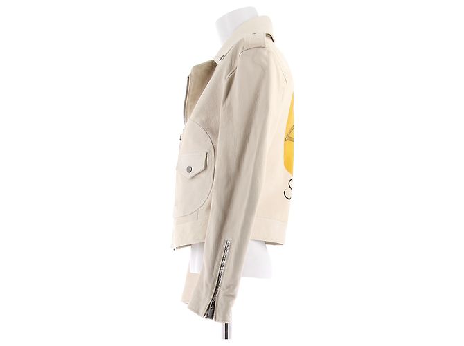 CHRISTIAN DIOR Jacken T.FR 34 Leder Beige - Ansicht 4