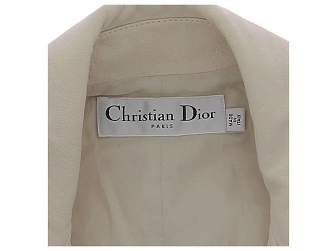 CHRISTIAN DIOR Jacken T.FR 34 Leder Beige - Ansicht 5