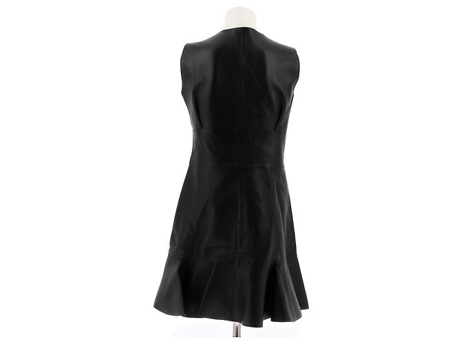 LOUIS VUITTON Kleider T.FR 36 Leder Schwarz - Ansicht 2