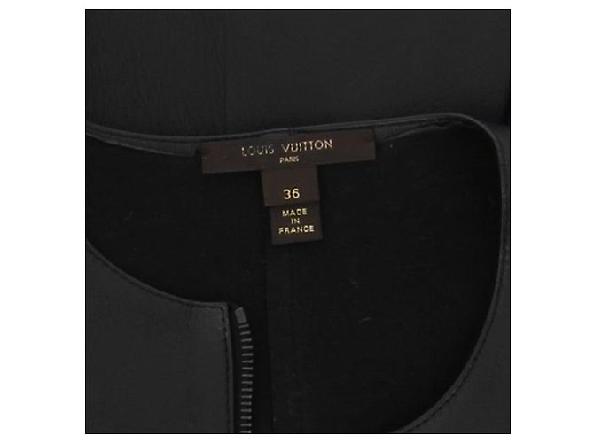 LOUIS VUITTON Kleider T.FR 36 Leder Schwarz - Ansicht 5