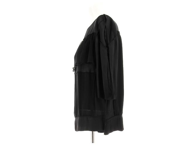NINA RICCI Tops T.FR 38 Seda Negro - vista 4
