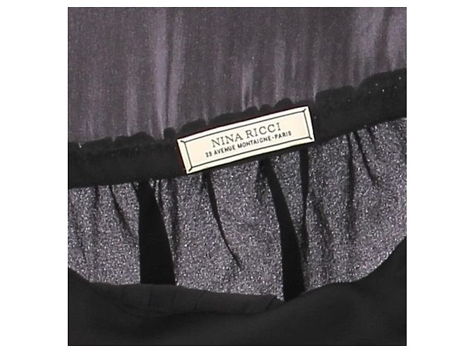 NINA RICCI Tops T.FR 38 Seda Negro - vista 6