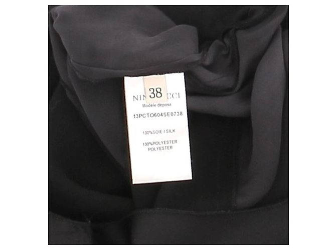 NINA RICCI Tops T.FR 38 Seda Negro - vista 7