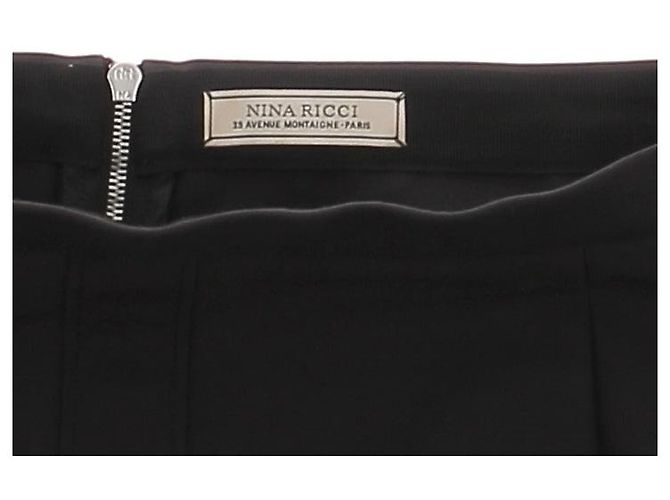 NINA RICCI Faldas T.FR 38 Algodón Negro - vista 5