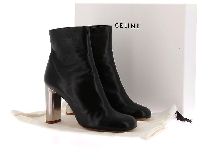 Céline Botines CELINE T.EU 38 Cuero Negro - vista 8