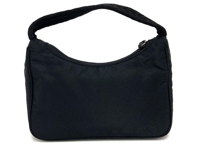 Prada MV515 Triangle Plate Handtasche Schwarz - Ansicht 2