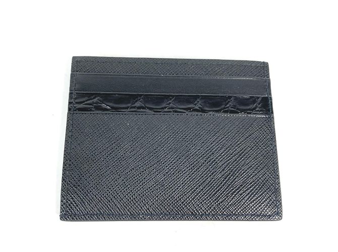 Prada Saffiano Leather Card Case Black - view 6