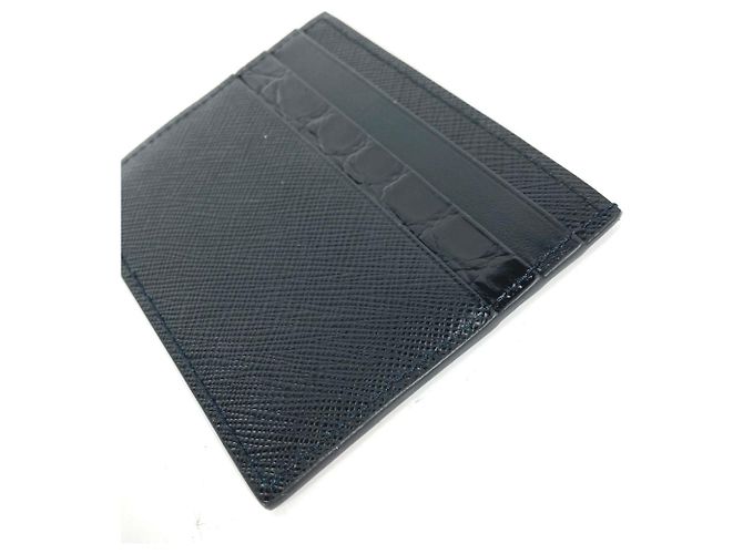 Prada Saffiano Leather Card Case Black - view 7