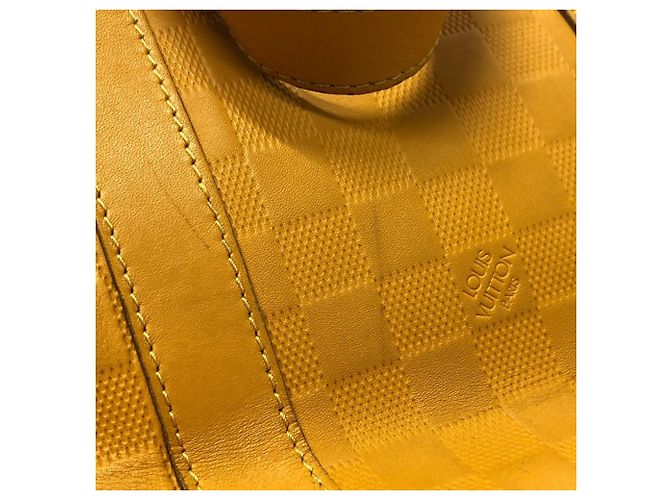 Borsa Tote Tadao Damier Infini Louis Vuitton Giallo - vista 5