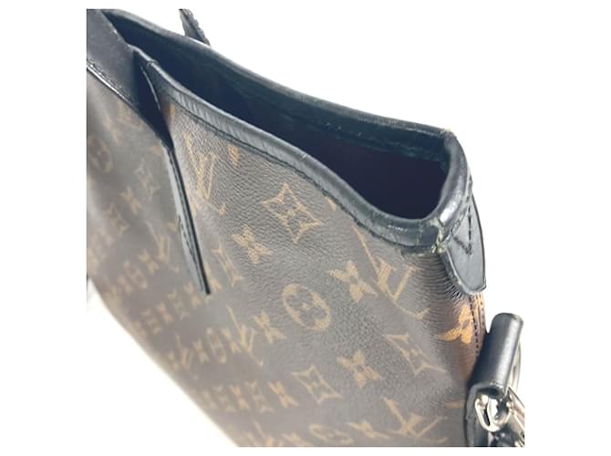 Borsa Davis Monogram Macassar Louis Vuitton Marrone Nero - vista 10