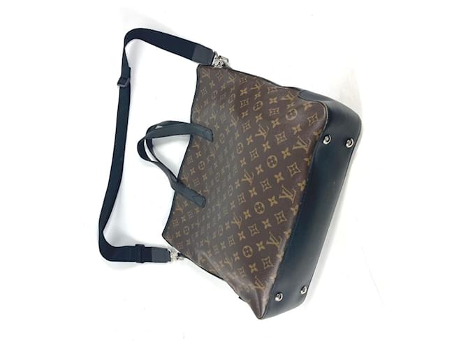 Borsa Davis Monogram Macassar Louis Vuitton Marrone Nero - vista 11
