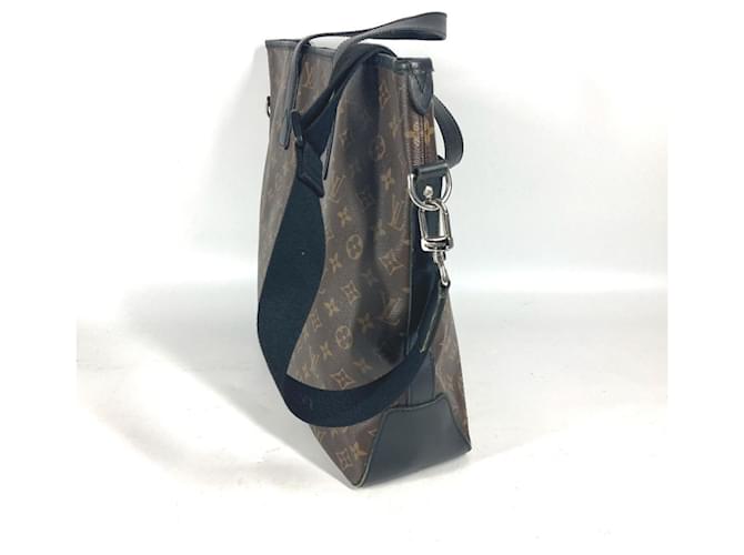 Borsa Davis Monogram Macassar Louis Vuitton Marrone Nero - vista 3
