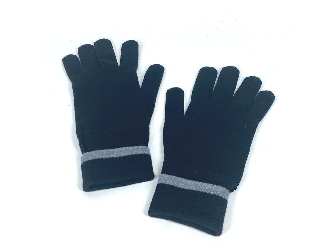 Louis Vuitton Gong Mai Monogram Eclipse Handschuhe Braun Schwarz - Ansicht 2