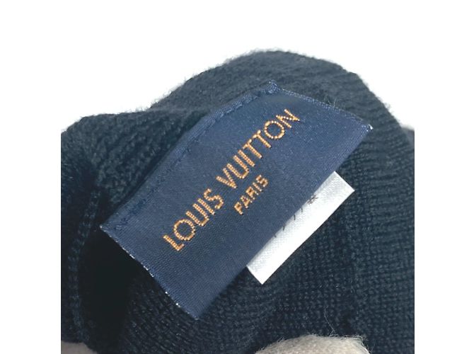 Louis Vuitton Gong Mai Monogram Eclipse Handschuhe Braun Schwarz - Ansicht 7