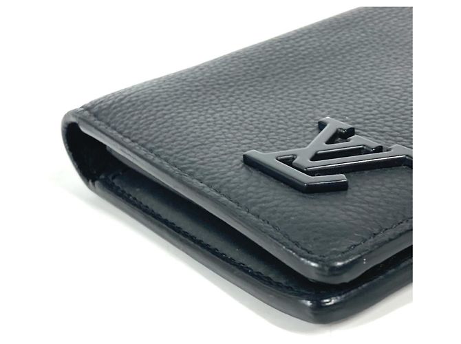 Cartera larga de piel negra Louis Vuitton Negro - vista 5
