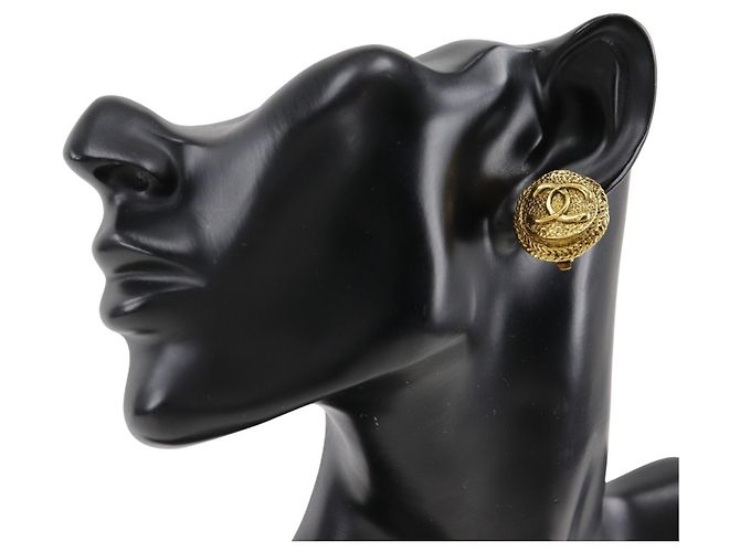 Orecchini a clip placcati in oro Chanel Coco Mark D'oro - vista 2