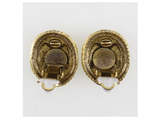 Orecchini a clip placcati in oro Chanel Coco Mark D'oro - vista 4