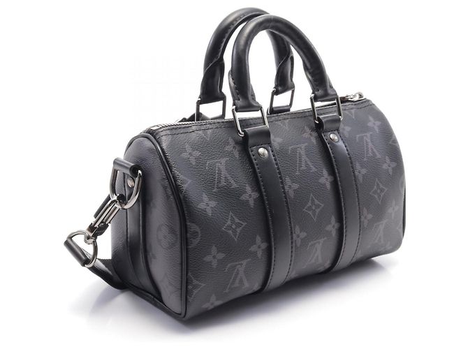 Sac à main Louis Vuitton Keepall Bandouliere 25 M46271 Gris - vue 2