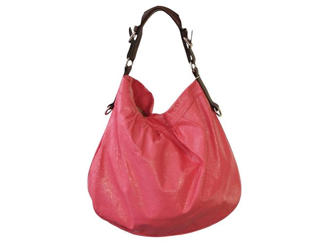 Borsa hobo Mulberry Mitzy in pelle verniciata rosa - vista 2