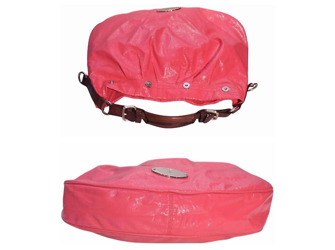 Borsa hobo Mulberry Mitzy in pelle verniciata rosa - vista 3