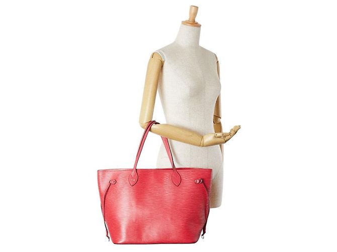 Sac tote Neverfull MM M40954 de Louis Vuitton Rouge - vue 11