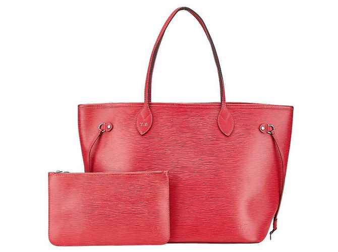 Sac tote Neverfull MM M40954 de Louis Vuitton Rouge - vue 9