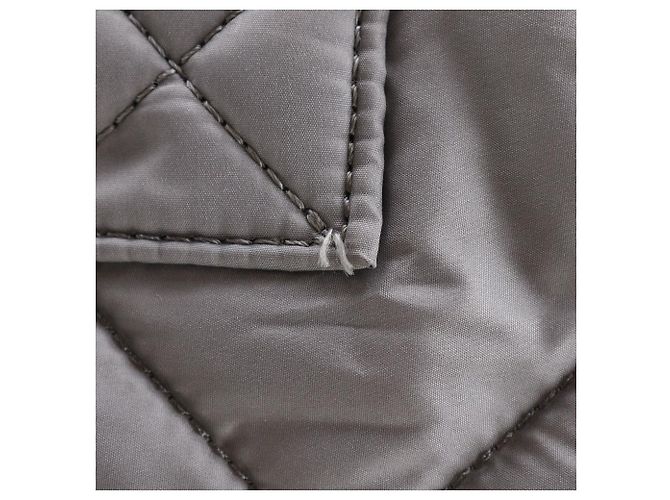 Autre Marque Folli Follie gesteppte Nylon-Tote Tasche grau - Ansicht 9