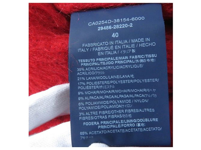 Autre Marque Abrigo rojo de cuello alto para mujer Herno Roja - vista 9