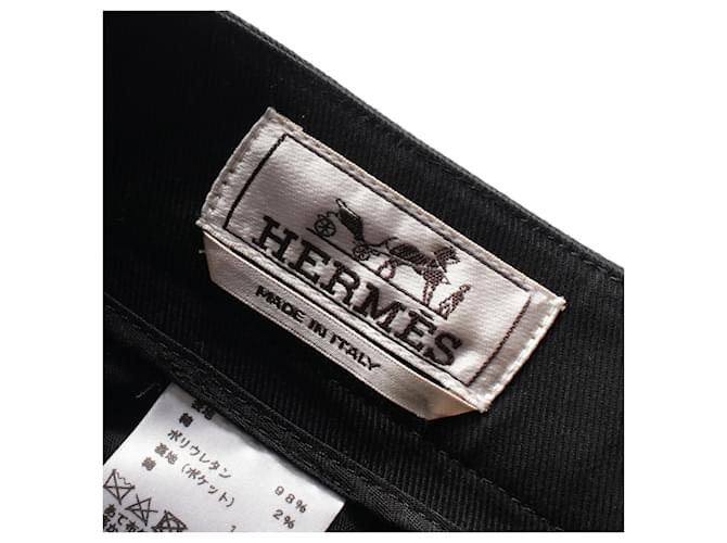 Pantalones de algodón Hermès Negro - vista 3