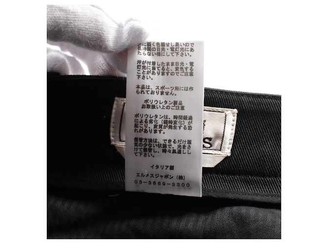 Pantalones de algodón Hermès Negro - vista 5