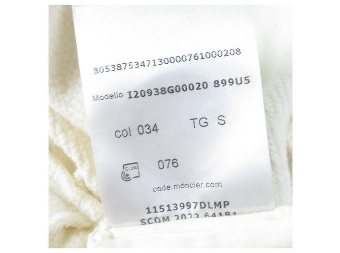 Moncler FELPA Oversized Sweatshirt Elfenbein S Roh - Ansicht 11
