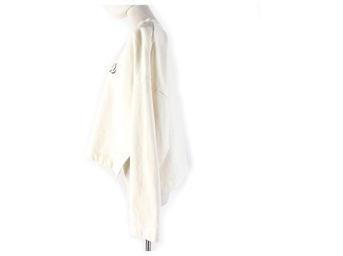 Moncler FELPA Oversized Sweatshirt Elfenbein S Roh - Ansicht 2