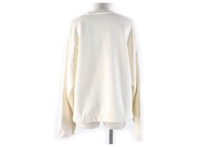 Moncler FELPA Oversized Sweatshirt Elfenbein S Roh - Ansicht 3