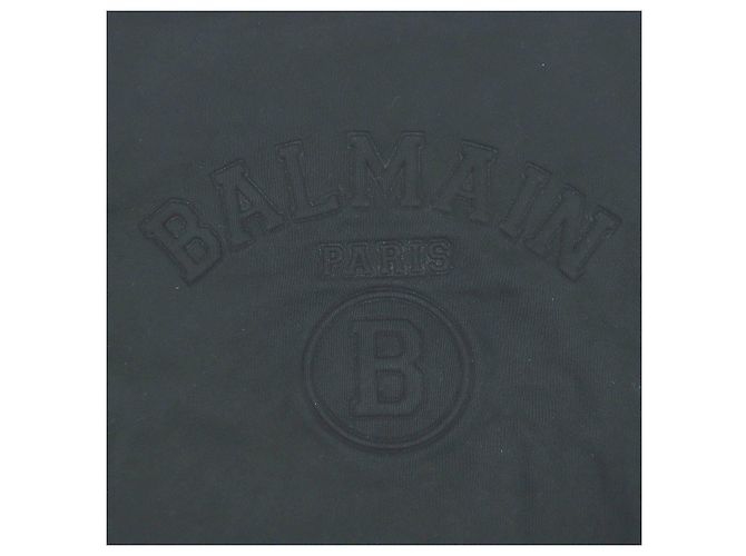 Schwarzer Sweatshirt mit Rundhalsausschnitt und geprägtem Balmain-Logo S - Ansicht 4