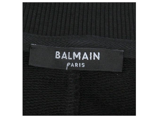 Schwarzer Sweatshirt mit Rundhalsausschnitt und geprägtem Balmain-Logo S - Ansicht 5
