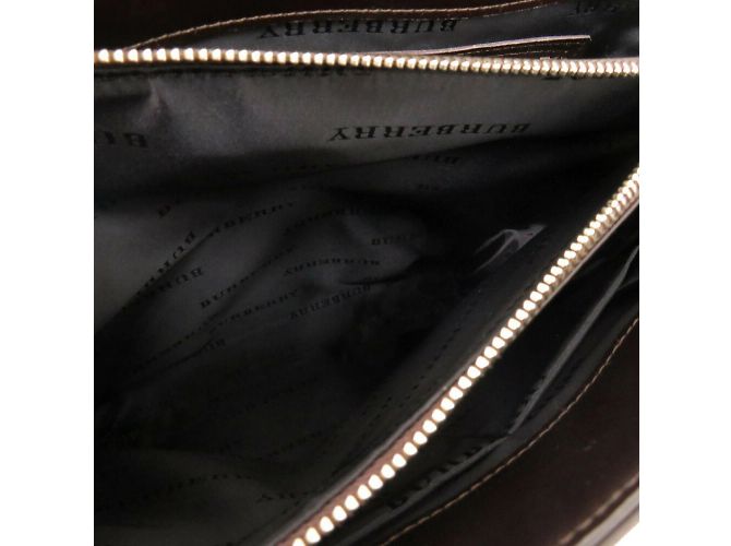 Burberry Nova Check Canvas Leder Handtasche Beige Dunkelbraun - Ansicht 9