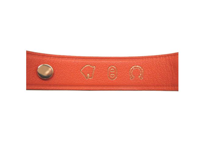 Portachiavi guanto Kelly di Hermès D'oro Arancione - vista 5