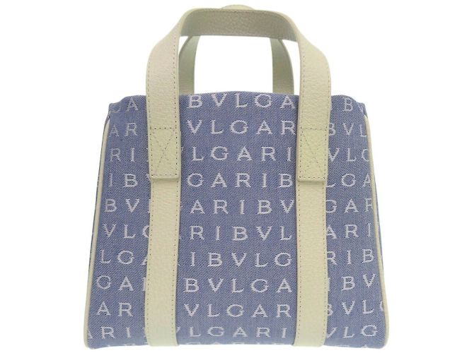 Bulgari Borsa Tote Bvlgari Mania Blu Crudo - vista 2