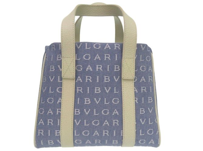 Bulgari Borsa Tote Bvlgari Mania Blu Crudo - vista 4