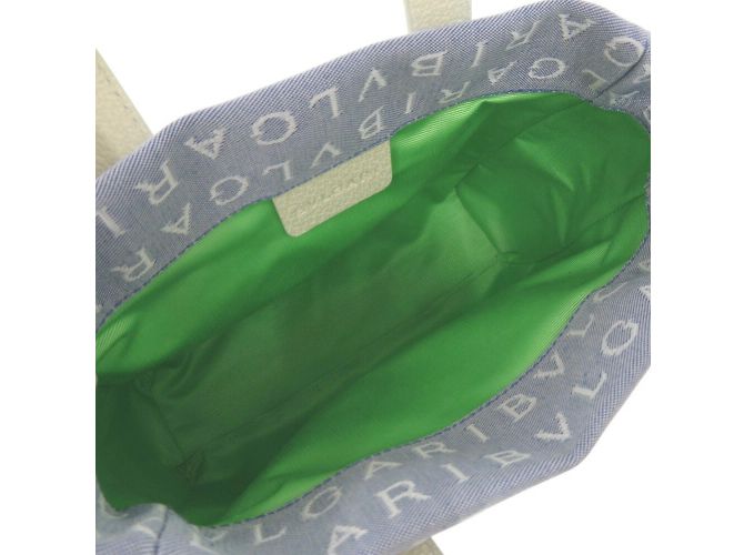 Bulgari Borsa Tote Bvlgari Mania Blu Crudo - vista 7