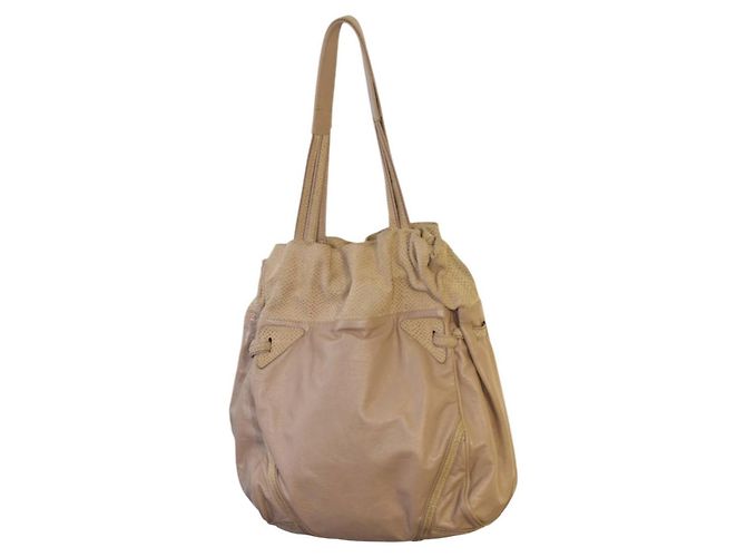 Bolsa hobo See by Chloé em couro e camurça bege - vista 2