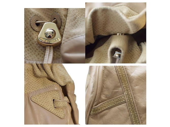 Bolsa hobo See by Chloé em couro e camurça bege - vista 6