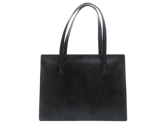 Borsa Loewe Anagram in suede/pelle nera Nero - vista 3
