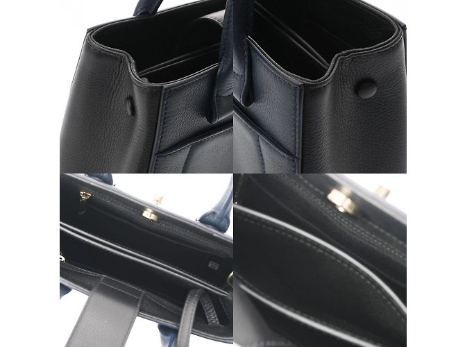 Borsa a mano Chanel Neo Executive Tote Nero Blu navy - vista 12